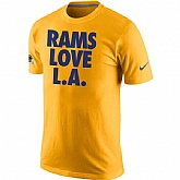 St. Louis Rams Nike Rams Love L. A.WEM T-Shirt - Gold,baseball caps,new era cap wholesale,wholesale hats